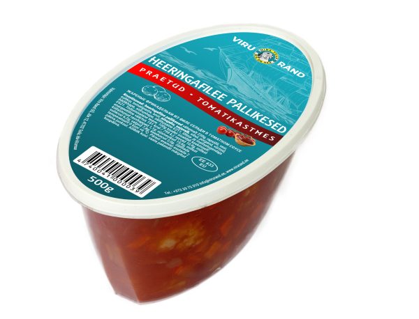 Обжаренные фрикадельки из сельди в томатном соусе 500g