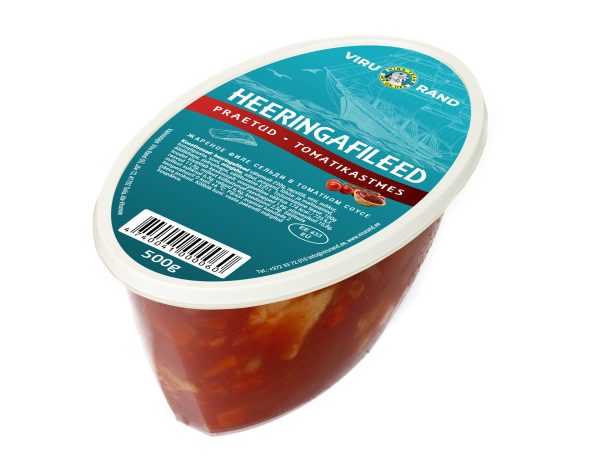 Жареное филе сельди в томатном соусе 500g