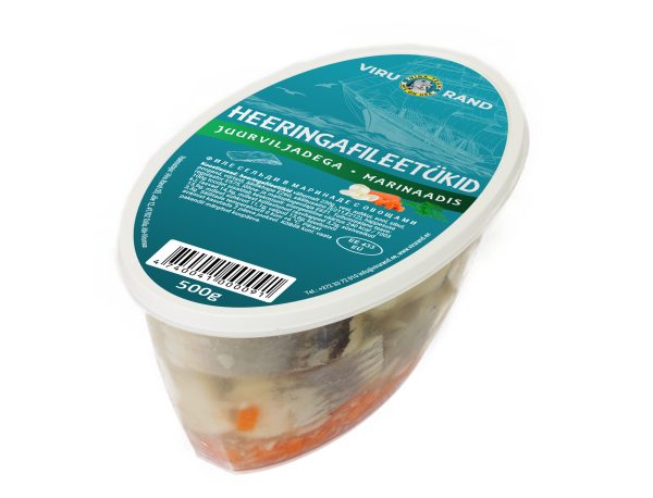 Кусочки филе сельди с овощами в маринаде 400g