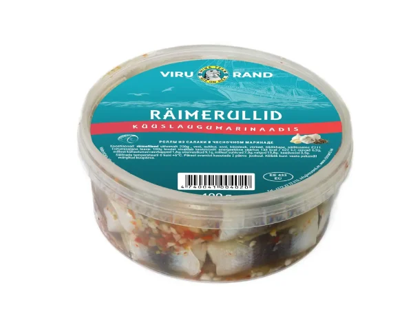 Рулетики из салаки в чесночном маринаде 400g