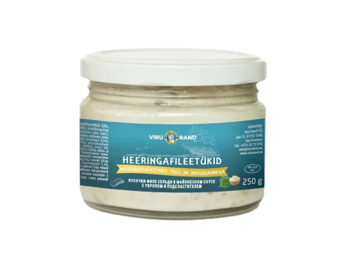 Кусочки филе сельди в майонезном соусе с укропом 250g